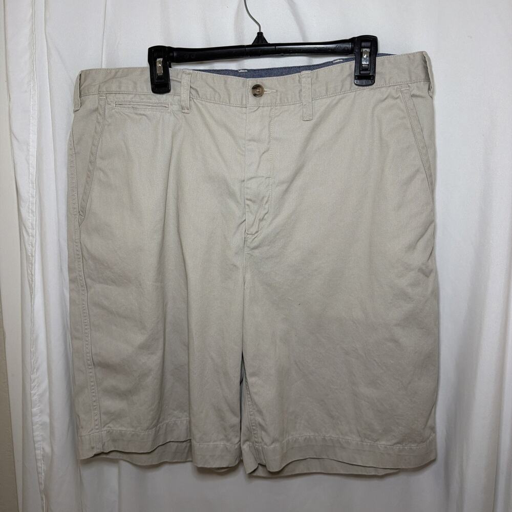 Polo Ralph Lauren Shorts Mens 38 Khaki Beige Tan Chino Flat Front Causal Cotton